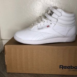 Reebok Freestyle Hi Athletic Shoe - White